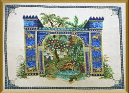 Chat069 Hanging Gardens Of The Semiramis Cross Stitch Cross Stitch Flowers Cross Stitch Chart