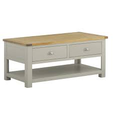 Bronze coffee tables, coffee tables, wood coffee tables tags: Portland Oak Stone Painted 2 Drawer Coffee Table Portland Furniture