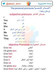 الفرق بين ضمائر الفاعل وضمائر المفعول Connect For Prim Facebook