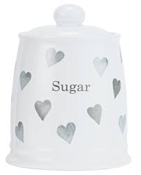White bumble bee kitchen canisters, tea coffee sugar jars #bee #kitchen #decor #ideas each jar has had 4 coats of white chalk paintwith decoupage bumble bees and yellow flowers applied3 coats of matt varnish to. Argos Home Set Of 3 Grey Hearts Storage Jars Reviews