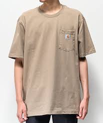 carhartt workwear brown pocket t shirt