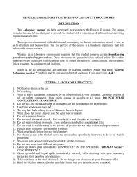 No food or drink is allowed in lab unless food or drinks are provided as a part of the lab. Doc General Laboratory Rules And Safety Procedures Beatriz Trachtenberg Academia Edu