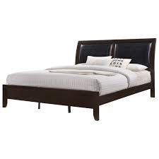 A sleigh bed is a great choice to bring in sophisticated edge and opulence to your sleep sanctuary. Crown Mark Emily Contemporary California King Platform Sleigh Bed With Upholstered Headboard A1 Furniture Mattress Platform Beds Low Profile Beds