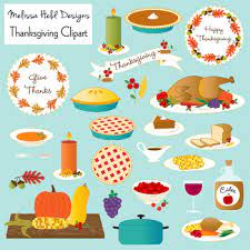 Thanksgiving and other food clip art.png price: Thanksgiving Food Clipart By Scrapster By Melissa Held Designs Tpt