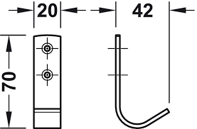 Buy beautiful and smooth coat hook height from one of the world's biggest online marketplaces, alibaba.com. Wardrobe Hook Stainless Steel Height 70 Mm Online At Hafele
