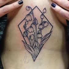 Lily Of The Valley For Laura Tattoo Done By Maxine Maxinemahood Flowertattoo Sternumtattoo Lilyofthevalley Lineworkta Trendy Tattoos Tattoos Lily Tattoo