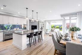 Open Plan Living Area Of The Metro In Newport Qld Open Plan Kitchen Dining Living Living Room And Kitchen Design Open Plan Kitchen Living Room