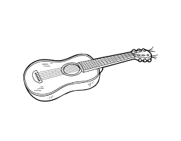 100% free coloring page of a guitar. An Acoustic Guitar Coloring Page Coloringcrew Com