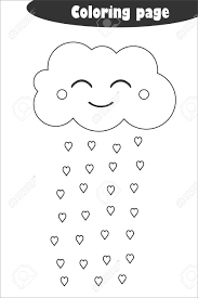 Valentine hearts coloring pages are fun, but they also help children develop many important skills. Cloud With Hearts In Cartoon Style Coloring Page Valentine Day Education Paper Game For The Development Of Children Kids Preschool Activity Printable Worksheet Vector Royalty Free Cliparts Vectors And Stock Illustration Image
