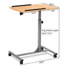 Adjustable Laptop Desk With Stand Holder And Wheels Em 2020 Moveis De Aco Moveis De Madeira Mesa De Apoio Para Sofa