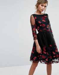 From dream wedding dresses and party outfits to perfect prom and evening dress designs, you're sure to find a fabulous style to match every occasion. Chi Chi London Long Sleeve Prom Dress With Floral Embroidery Asos