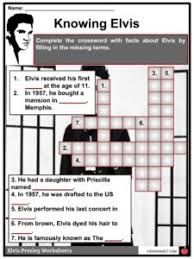 He is also referred as the king of rock 'n' roll. Elvis Presley Facts Biography Information Worksheets For Kids