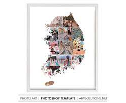 South Korea Photo Collage Template South Korea Map Etsy Photo Collage Template Collage Template Photo Collage