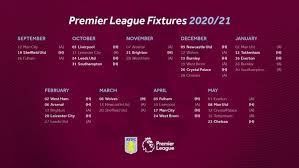 Manchester united fixtures, schedule, match results and the latest standings. Full Fixture List 2020 21 Avfc