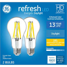 Ge Refresh 100 Watt Eq A21 Daylight Dimmable Led Light Bulb 2 Pack In The General Purpose Led Light Bulbs Department At Lowes Com