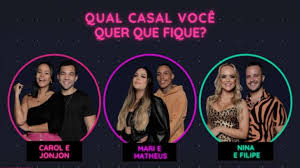 Roça, grande final e muito mais. Votacao Dr Power Couple 4 Carol E Jonathan X Mari E Matheus X Nina E Filipe Quem Vai Ficar