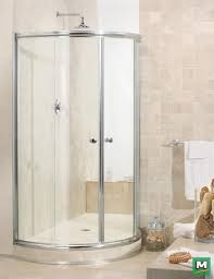 Add A Shower To Any Space With The Maax Tully Round Sliding Shower Door Transparent Tempered Glass Doors Creat Sliding Shower Door Shower Doors Corner Shower