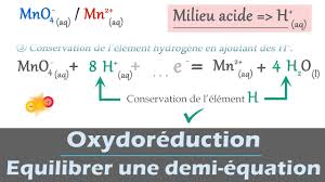 Oxydoreduction Equilibrer Une Demi Equation Electronique En Milieu Acide Physique Chimie Lycee Youtube
