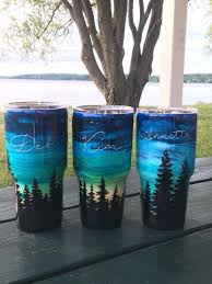 Beautiful Custom Night Sky With Trees And Stars Stainless Etsy In 2020 Tumbler Cups Diy Yeti Cup Designs Custom Tumbler Cups