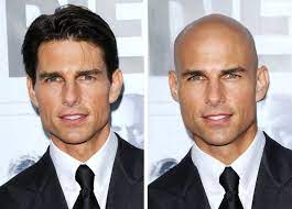 Medium length hairstyle + tom cruise top gun hairstyle. We Imagined 15 Celebs Bald And Their Charisma Is Off The Charts