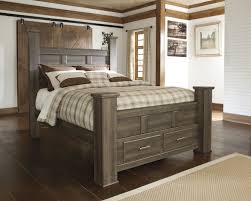 Juararo King Poster Storage Bed High Bed Frame Storage Bed Queen Bedroom Sets Queen