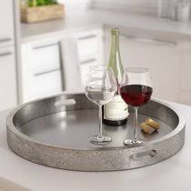 Table numbers on sticks in glitter silver. Round Silver Decorative Trays You Ll Love In 2021 Wayfair