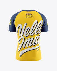 Download Men S Raglan V Neck T Shirt Mockup In Apparel Mockups On Yellow Images Object Mockups