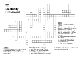 Write your crossword entry on the left & the associated clue on the right. Aqa Gcse P2 Electricity Revision Crossword Teaching Resources
