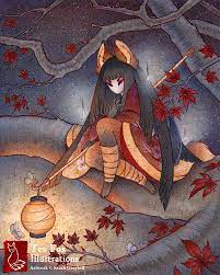 This fixture has been incredibly popular for designers to use in dining rooms and formal sitting areas. Lantern Light Kitsune Yokai Fox Ot Teafoxillustrations Na Etsy Fox Illustration Fox Art Kitsune Fox