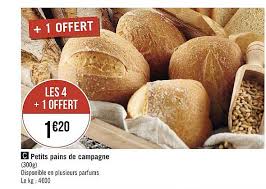 Offre Petits Pains De Campagne Chez Geant Casino