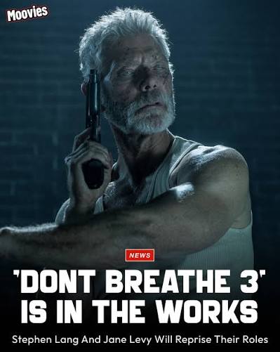 Movies, TV Shows, & Film News. | Don't Breathe 3 is moving forward with  Stephen Lang and Jane Levy back as the Blind Man and Rocky. Fede Alvarez  has a new script,
