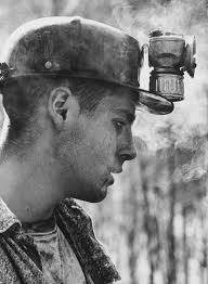 Miners working a 40-inch coal seam in KY in 1962
