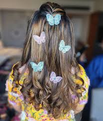 Grace woven into every strand, with butterflies adding a touch of magic.  ✨🦋 [hairstyling, butterfly hair accessories, trendy hairstyles, hair  artist, Shefali Shetty hair]