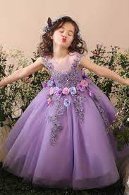 Ball Gown Wisteria Flower Girl Dress With Flowers Beading Dressesforgirls Dresses Kids Girl Flower Girl Dresses Flower Girl Dresses Floor Length