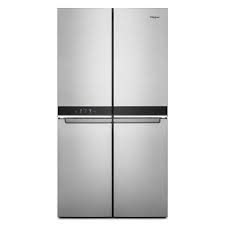 Country of origin depends on the specific type of equipment. Whirlpool 36 Inch W 19 4 Cu Ft 4 Door Refrigerator In Fingerprint Resistant Stainless St The Home Depot Canada