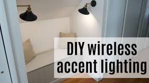 5.91 l x 2.95 w x 8.66 h the cambridge motion sensor light is a battery powered alternative to hardwired lighting fixtures. Installing Wireless Accent Sconce Lights Youtube