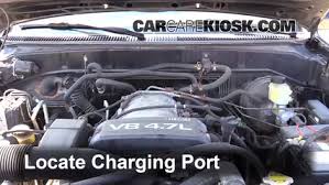 These vehicles are equipped with certain air bag inflators assembled as part of the passenger frontal air bag. How To Add Refrigerant To A 2001 2007 Toyota Sequoia 2002 Toyota Sequoia Sr5 4 7l V8