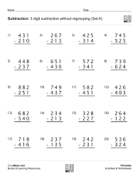 Download Our Free Printable 3 Digit Subtraction Worksheet With No Regrouping 3rd Grade Math Worksheets Subtraction With Regrouping Worksheets Math Subtraction