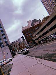 Downtown Detroit Aesthetic Background Design Street View City