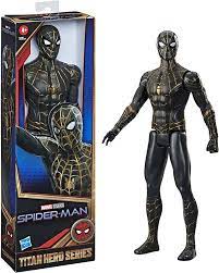 Schwarzer spiderman figur