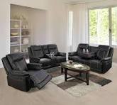 Amazon.com: Ocstta Juego de sofá reclinable de cuero de 3 ...