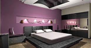 ديكورات لجميع درجات اللون البنفسجي في دهانات الحوائط والجدران تناسب غرف النوم Purple Bedrooms Purple Bedroom Woman Bedroom