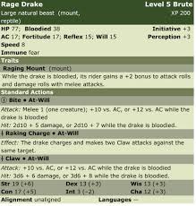 Their limbs are very muscular, and their neck is short and knotted with muscle. Monster Drake Rage 05 The Points Of Light Campaign D D 4e Obsidian Portal