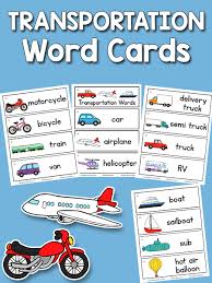 Picture Word Cards Printables Prekinders Transportation Activities Transportation Preschool Transportation Preschool Activities