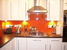 Kind Of What My Kitchen Will Look Like Orange Splash Back White Cupboards Dark Benchtop With Images Living Room Orange Orange Kitchen Kitchen