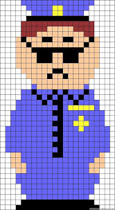 Officer Barbrady South Park Alpha Patterns South Park Pixel Art Pattern