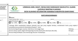 Contoh Kwitansi Infaq