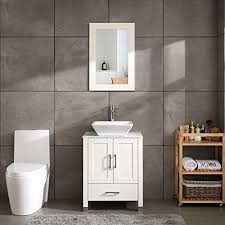 24 marble bathroom vanity top with sink. 24 White Bathroom Vanity Cabinet And Sink Combo Modern Wood W Mirror Tempered Glass Marble Counter Top Solid Wood Marble Top Buy Online In Bahamas At Bahamas Desertcart Com Productid 159224226