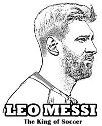Messi The King Of Football Soccer Coloring Page Sports Coloring Pages Messi Coloring Pages