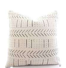 Black And White Boho Pillow Covers Mudcloth Pillow Cover Boho Pillow White Black 22x22 Textile Handwoven Sku21613 Boho Pillows Pillows Mudcloth Pillow